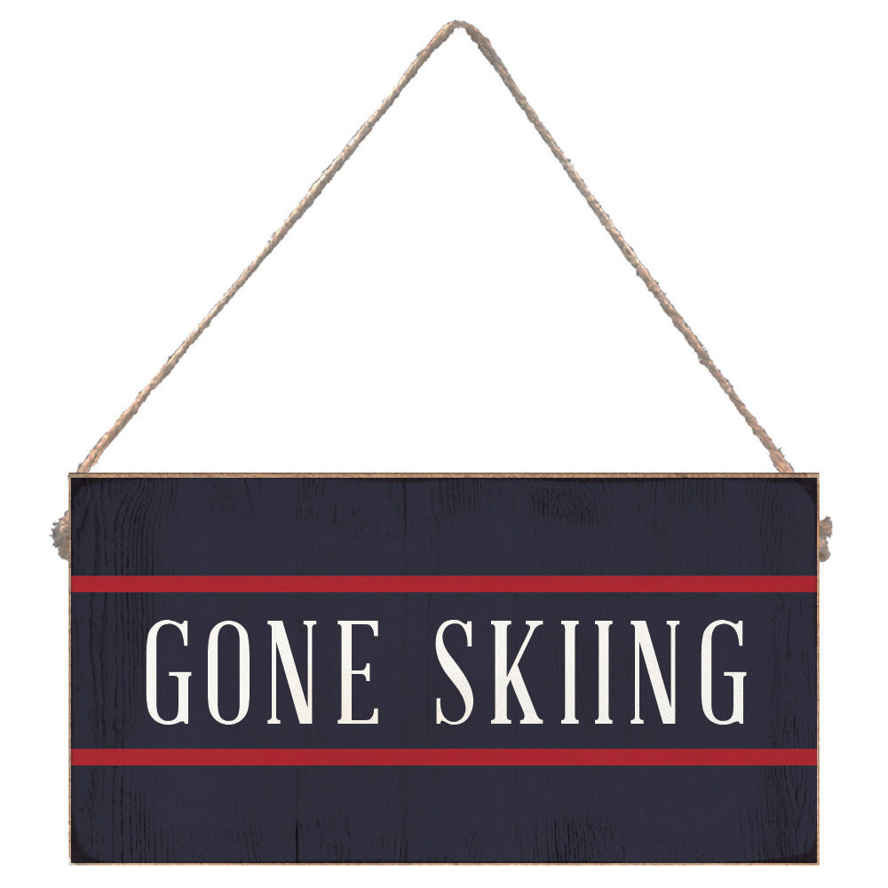 Alpine Navy/Red Personalized Twine Sign