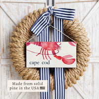 Lobster Watercolor Personalized Twine Sign