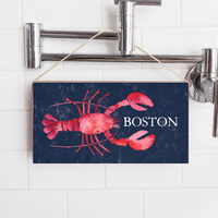 Personalized Navy Lobster Twine Sign