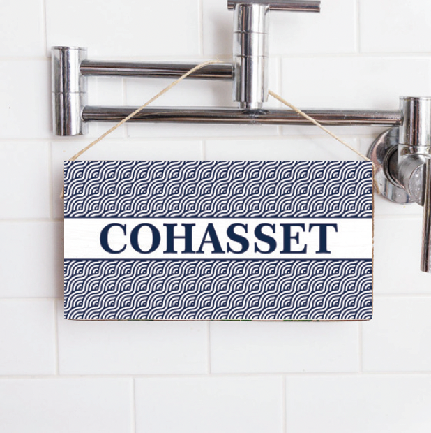 Personalized Waves Twine Sign