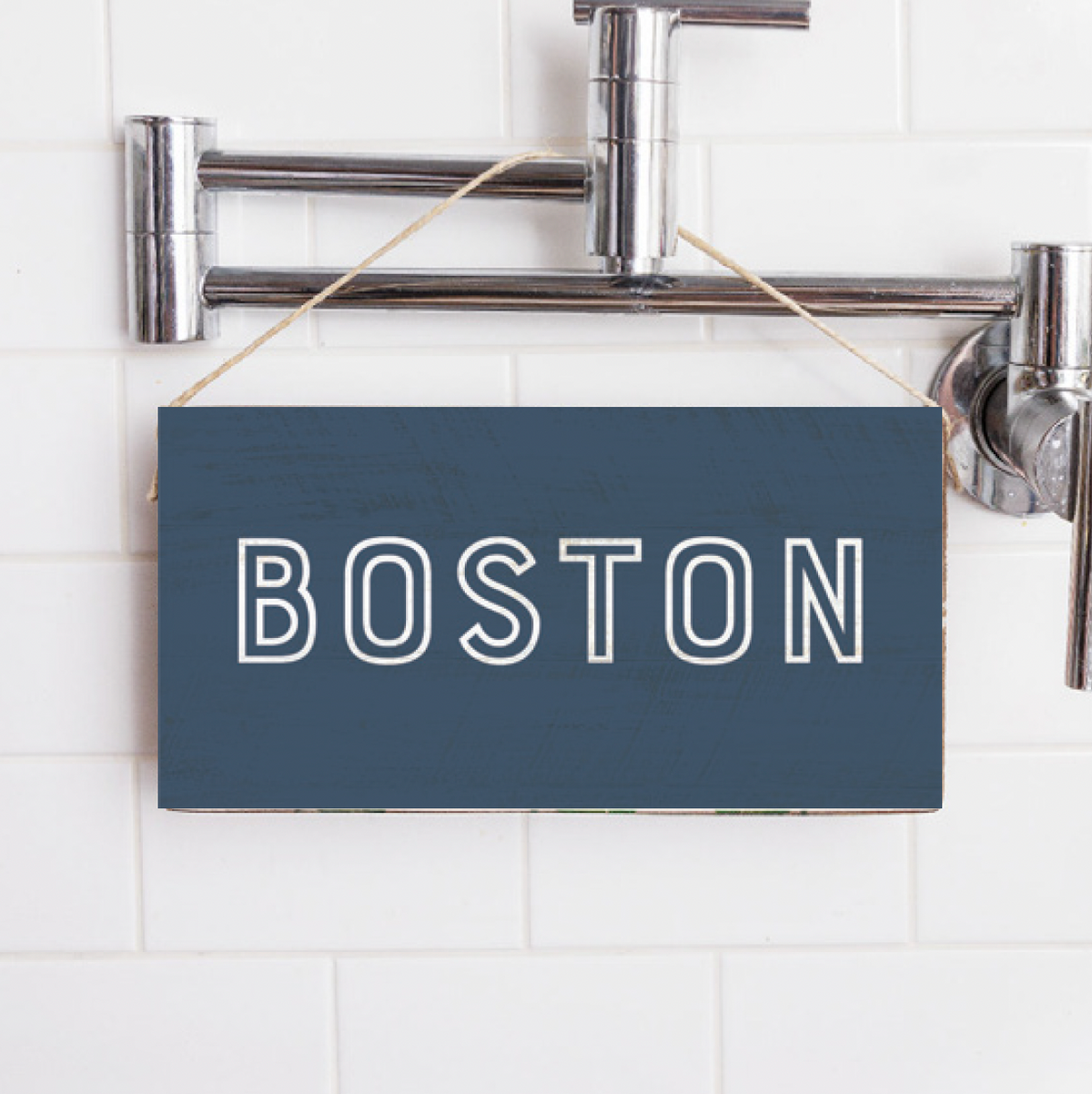Personalized Blue Your Word Twine Sign