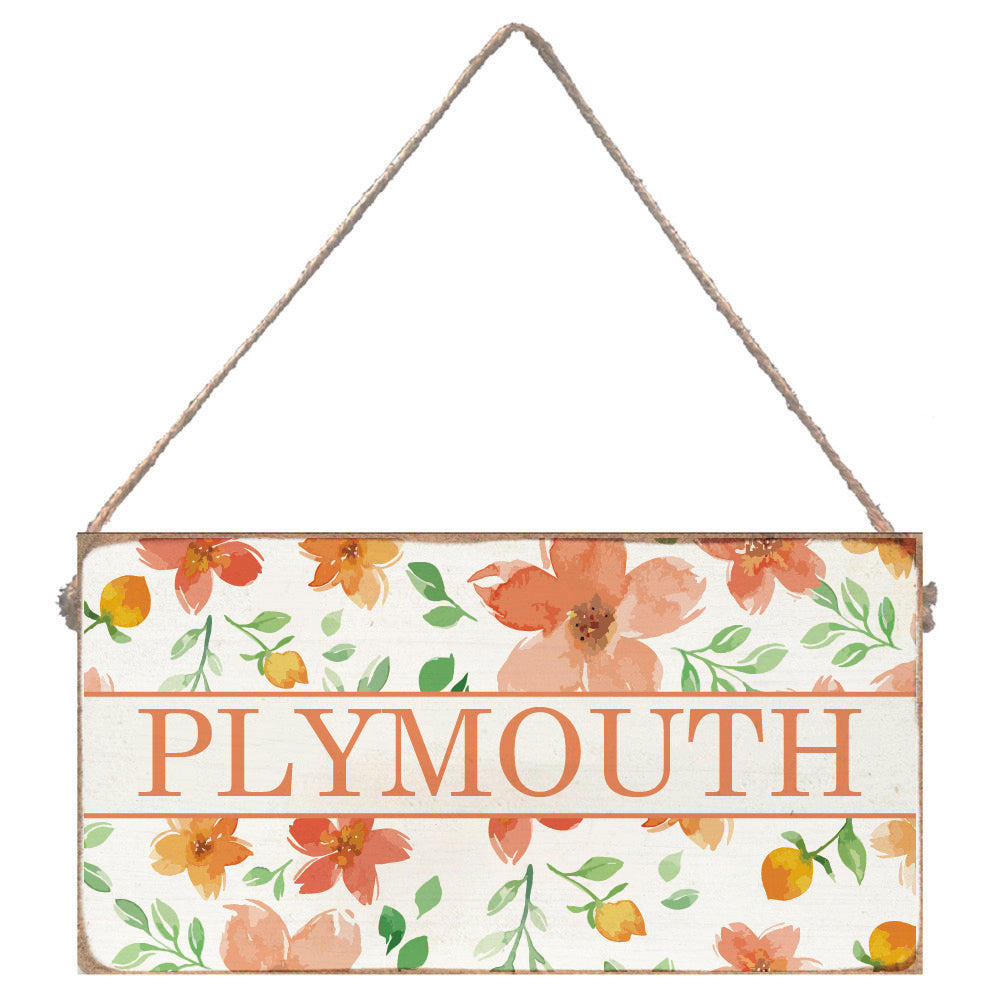 Floral Personalized Twine Sign