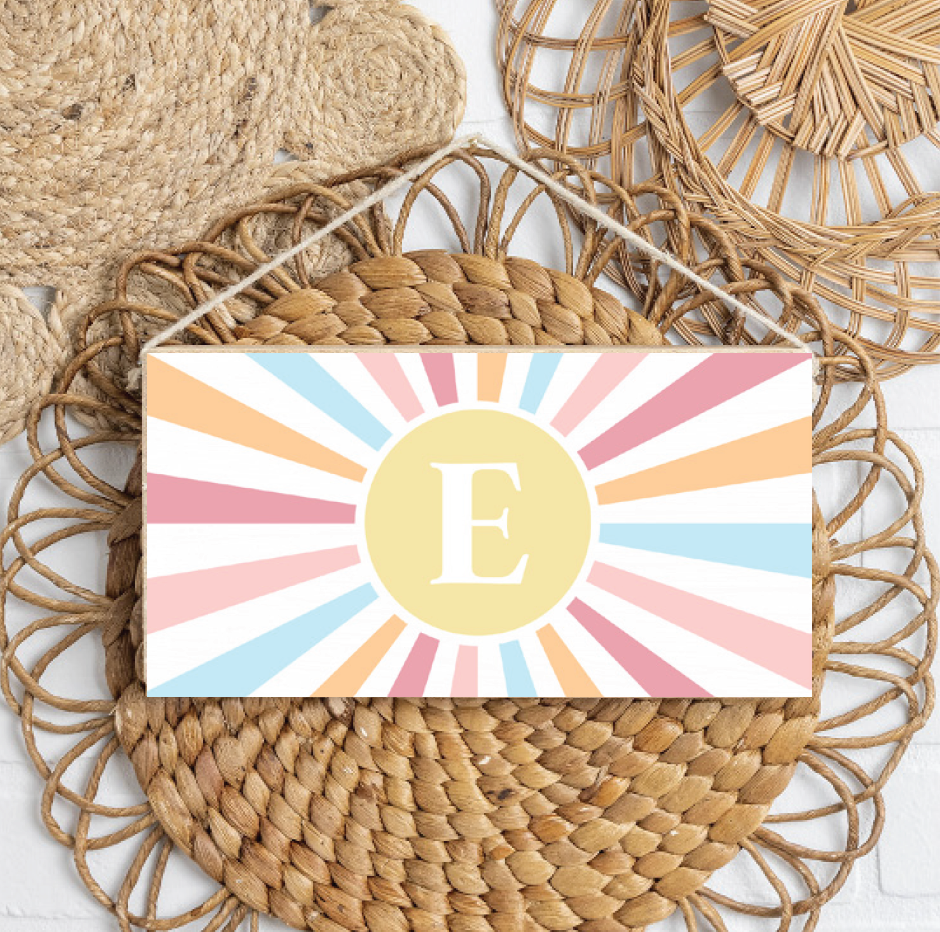 Personalized Initial Twine Sign