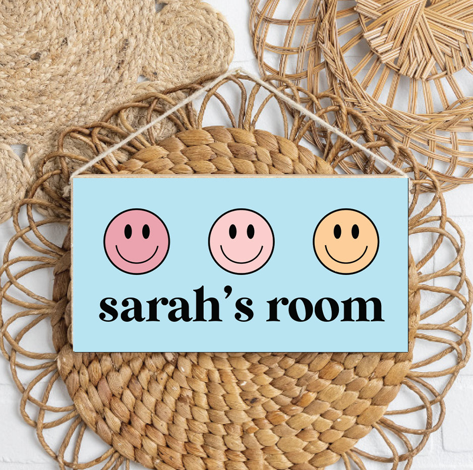 Personalized Smiley Twine Sign