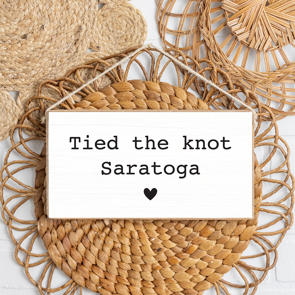 Personalized Tied the Knot Twine Sign
