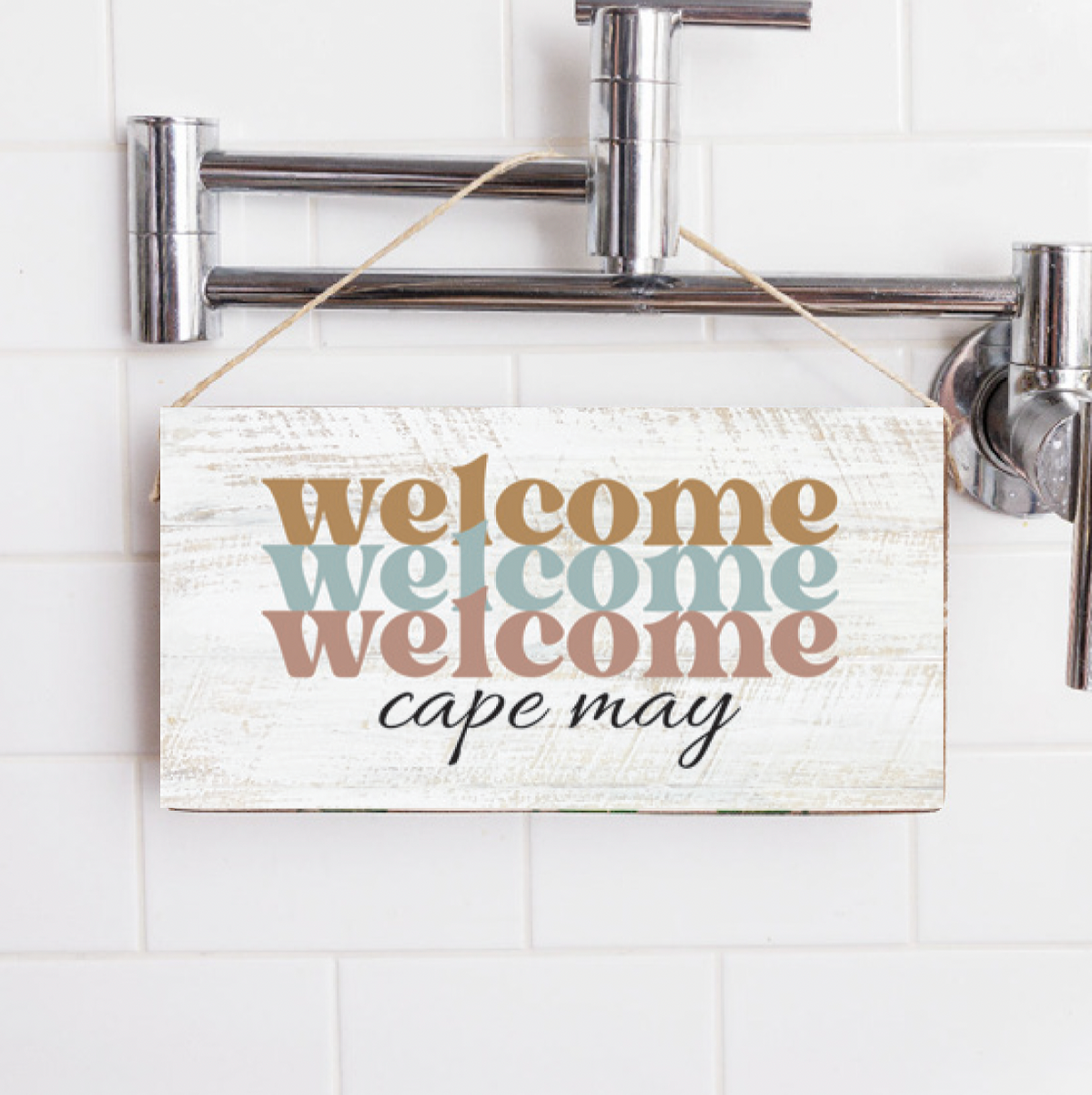 Personalized Welcome Home Twine Sign
