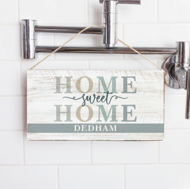 Personalized Home Sweet Home Twine Sign