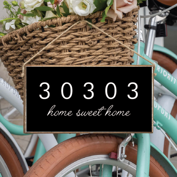 Personalized Zip Code Twine Sign