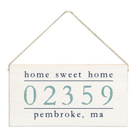 Home Sweet Home Zip Code Personalized Twine Sign