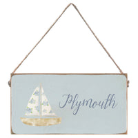 Hydrangea Sailboat Personalized Twine Sign