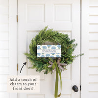 Blooming Hydrangea Personalized Twine Sign