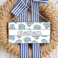 Personalized Welcome Hydrangea Stems Twine Sign