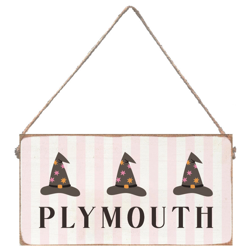 Welcome Witch Hat Personalized Twine Sign