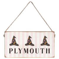 Welcome Witch Hat Personalized Twine Sign