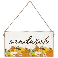 Muted Pastel Pumpkins Personalized Twine Sign