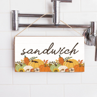 Personalized Muted Pastel Pumpkins Welcome Twine Sign