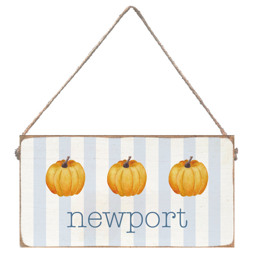 Preppy Pumpkins Personalized Twine Sign