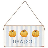 Preppy Pumpkins Personalized Twine Sign