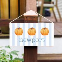 Personalized Preppy Pumpkins Welcome Twine Sign