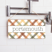 Personalized Fall Lattice Welcome Twine Sign