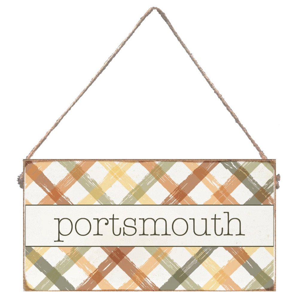 Fall Lattice Welcome Personalized Twine Sign