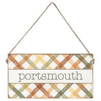 Fall Lattice Welcome Personalized Twine Sign