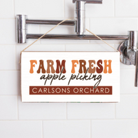 Personalized Farm Fresh Apple Picking Twine Sign