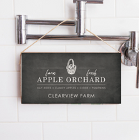 Personalized Apple Basket Apple Orchard Welcome Twine Sign