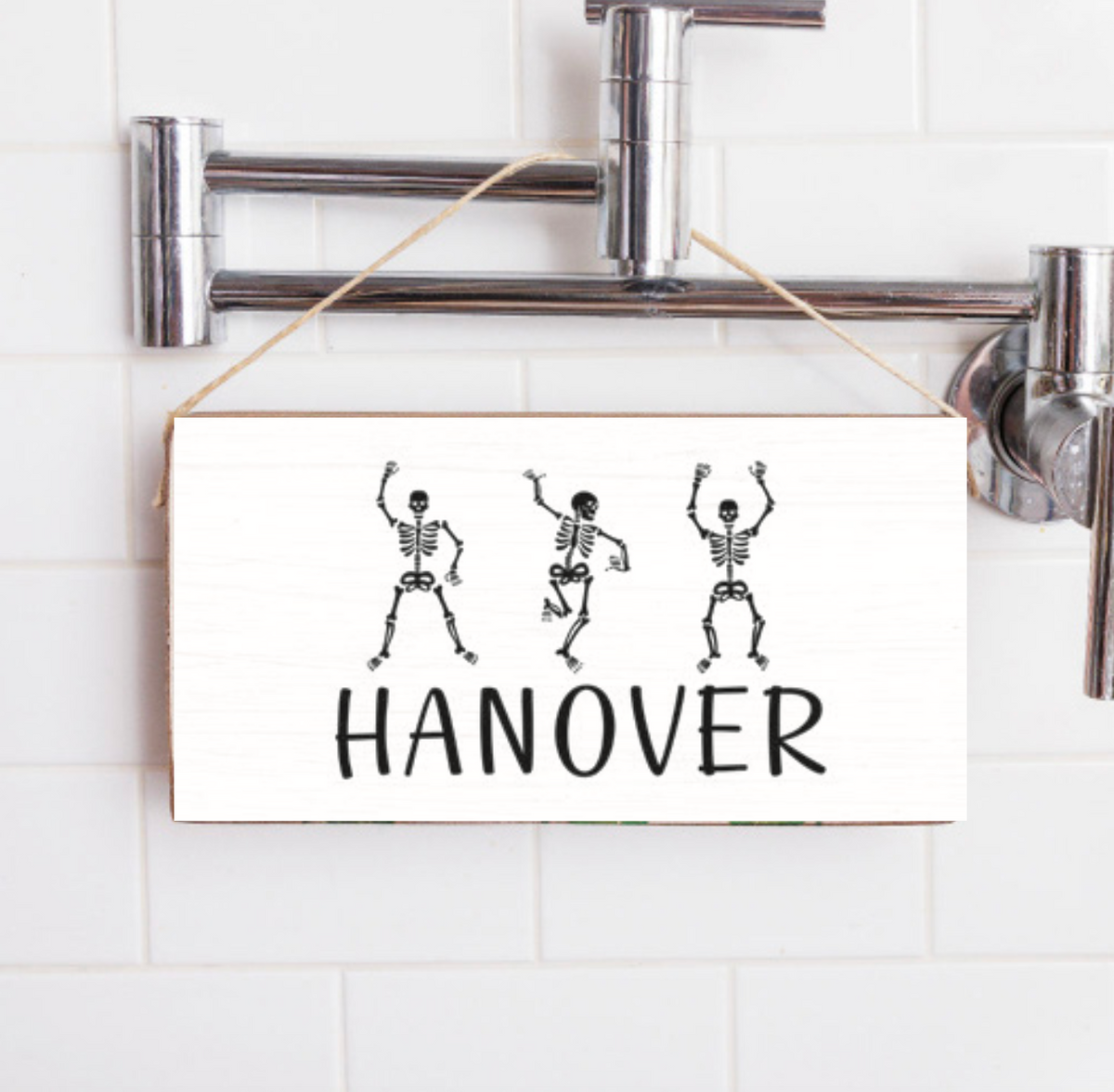 Personalized Dancing Skeletons Twine Sign