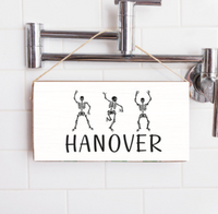 Personalized Dancing Skeletons Twine Sign
