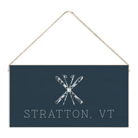 Skis Personalized Twine Sign