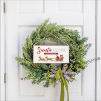 Personalized Santa Stop Here Twine Sign