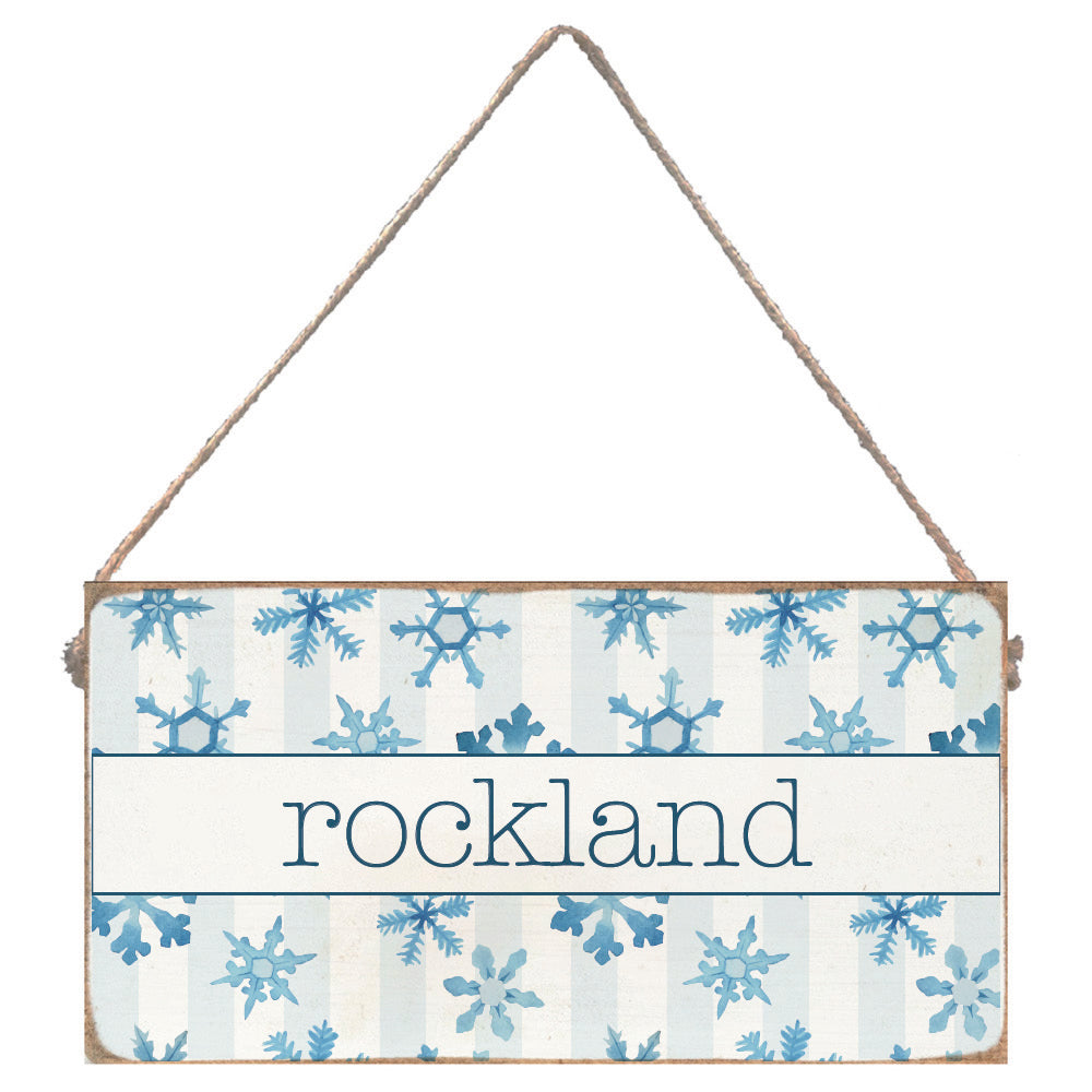 Snowflake Personalized Twine Sign
