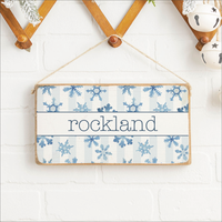 Personalized Snowflake Twine Sign