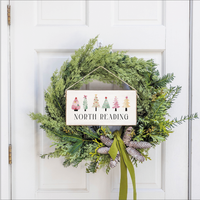 Personalized Merry & Bright Festive Christmas Trees Twine Sign
