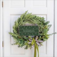 Personalized Evergreen Christmas Tree Twine Sign