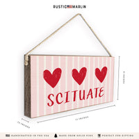 Hearts Personalized Twine Sign
