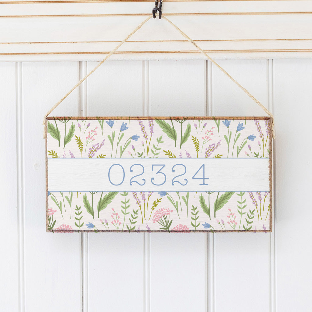 Personalized Spring Florals Twine Sign
