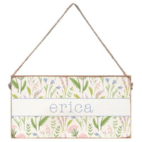 Spring Florals Personalized Twine Sign
