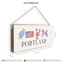 American Icons Personalized Twine Sign