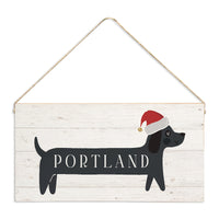 Holiday Dog Personalized Twine Sign