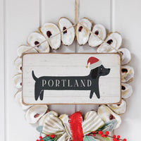 Dog Santa Personalized Twine Sign