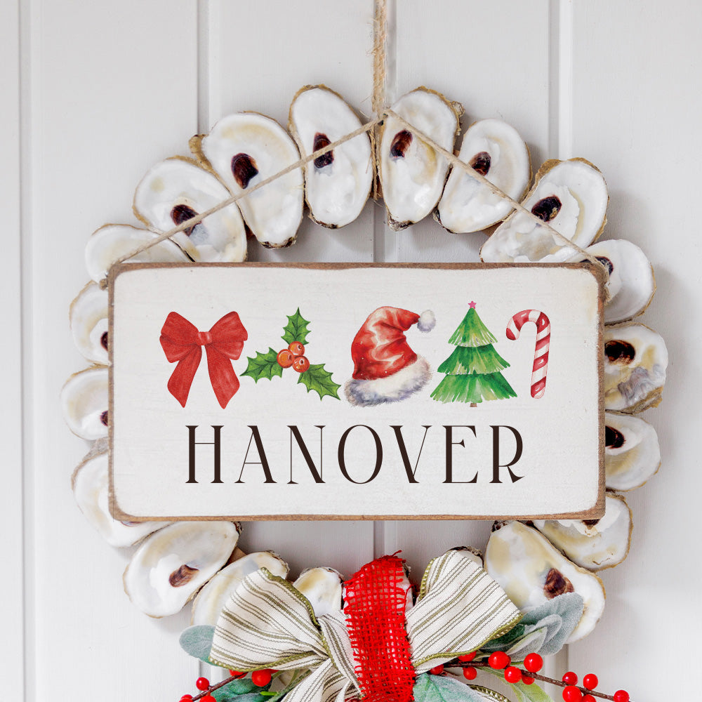 Christmas Icons Personalized Twine Sign