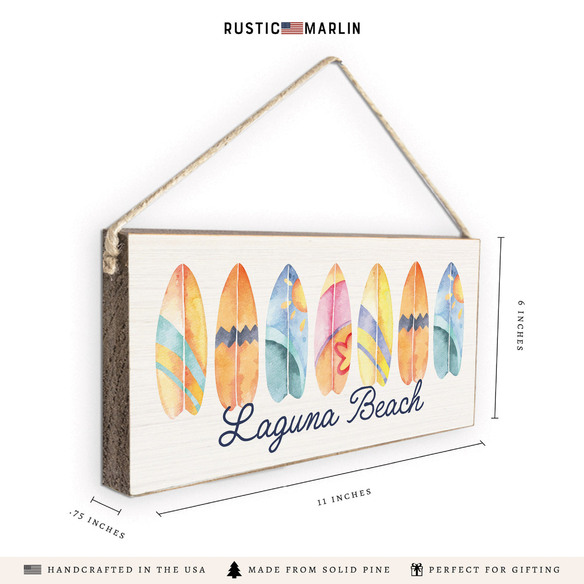 Surfboards Personalized Twine Sign