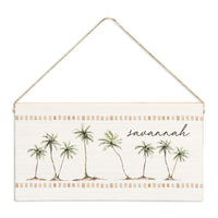 Palm Trees Personalized Twine Sign