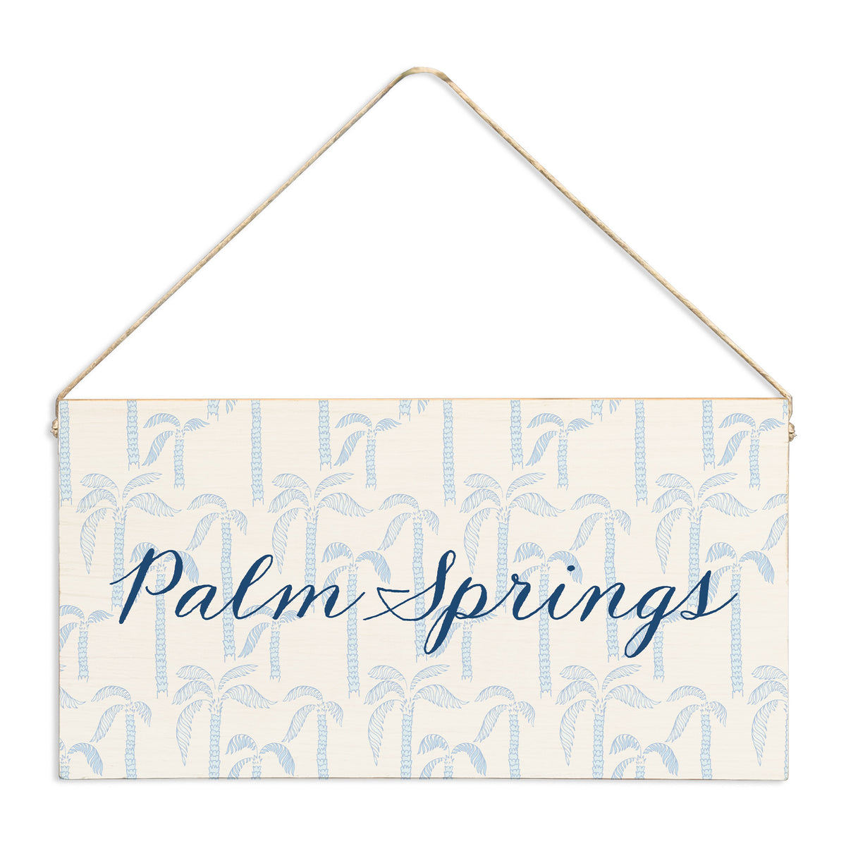 Coastal Palm Trees Personalized Twine Sign