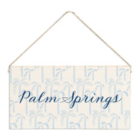 Coastal Palm Trees Personalized Twine Sign