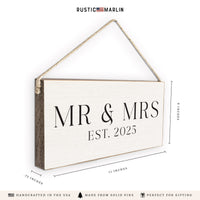 Mr & Mrs Personalized Twine Sign