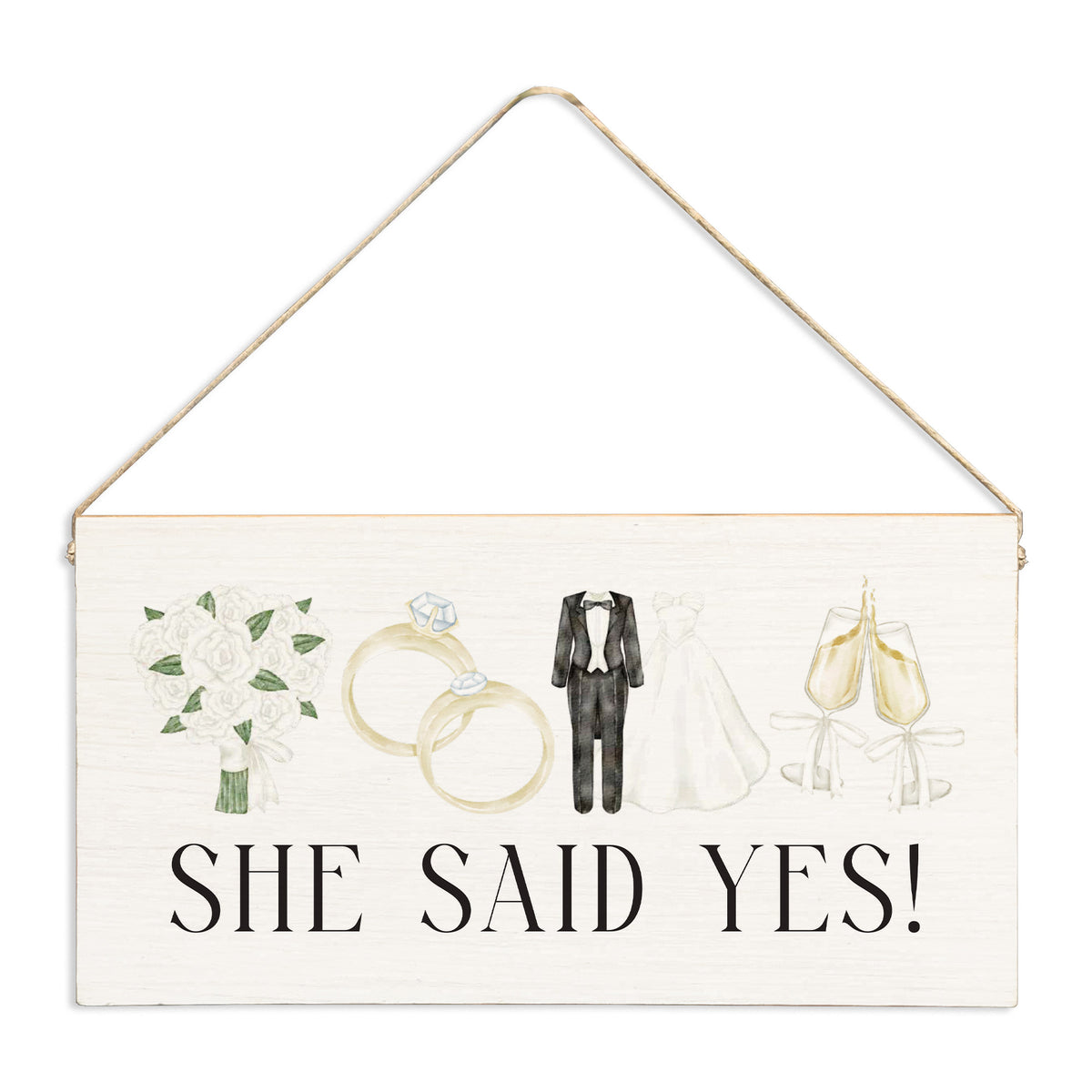 Wedding Icons Personalized Twine Sign