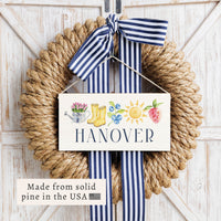 Spring Icons Personalized Twine Sign